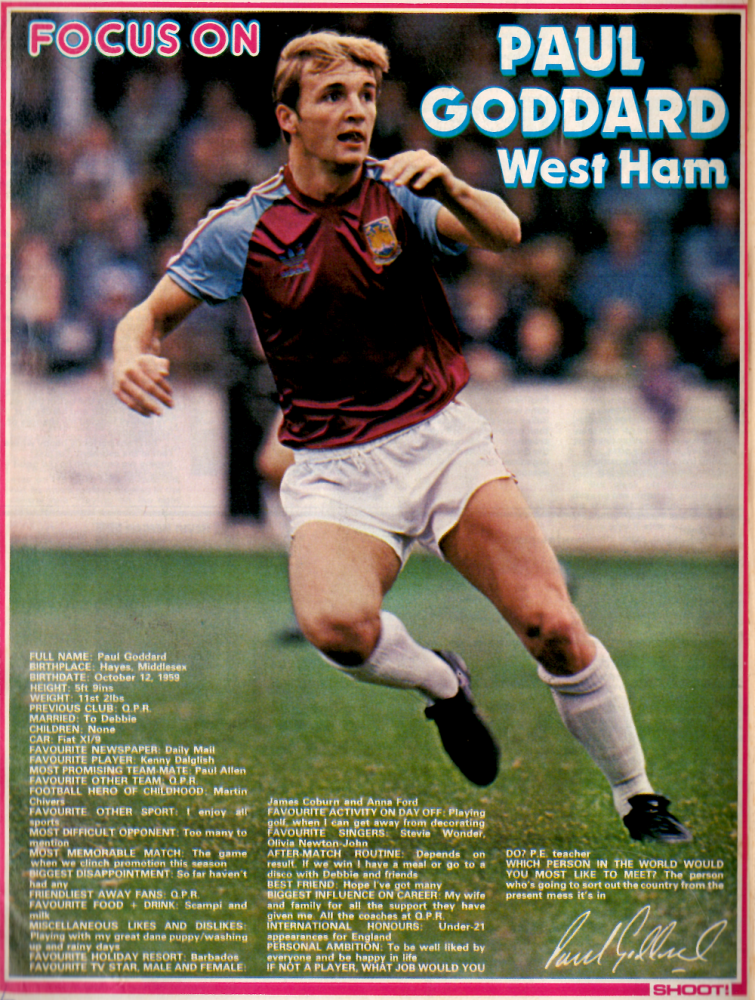 Paul Goddard West Ham United Football InPrint