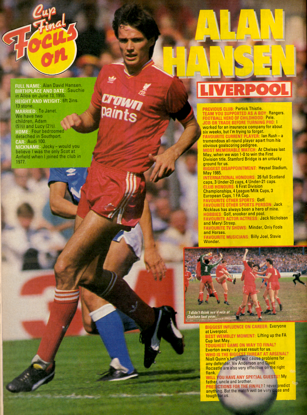 Alan Hansen Liverpool kit