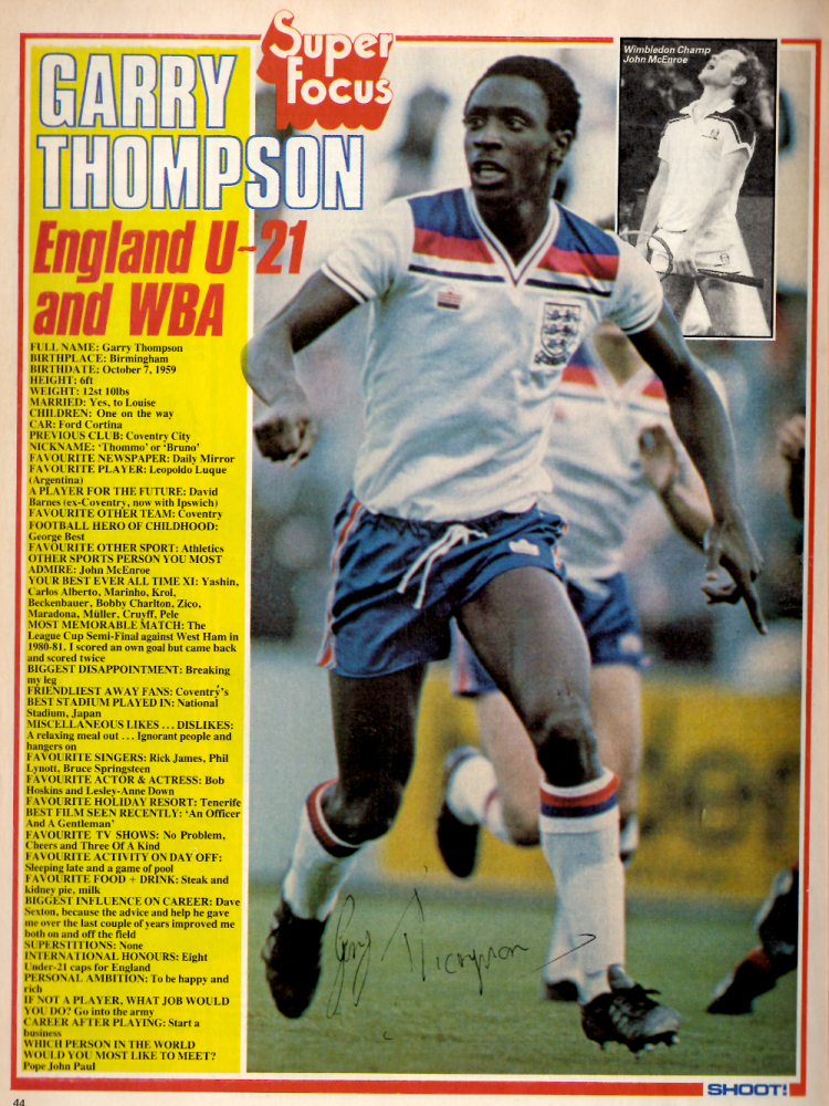 Garry Thompson England – Football InPrint