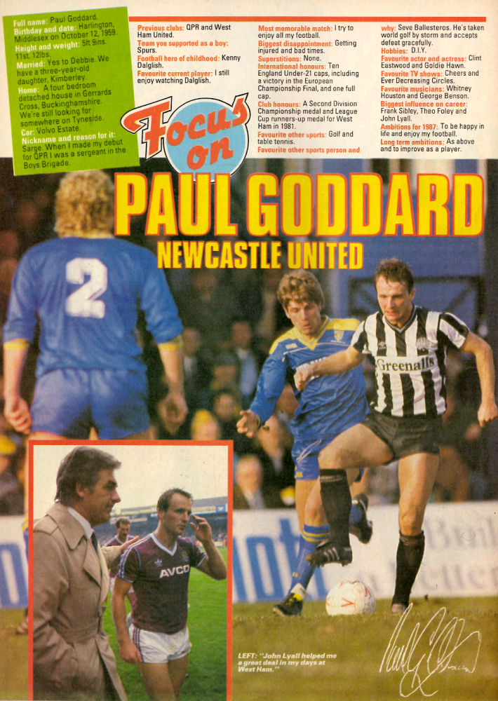 Paul Goddard Newcastle United Football InPrint